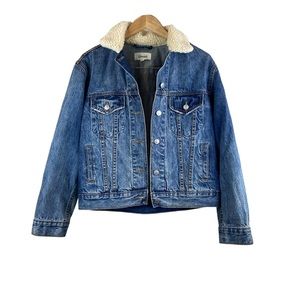 Unveil by Victoria Secret Denim Jean Jacket with Sherpa Collar Women’s Small